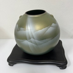 <九谷万作>  花瓶　　壺　飾りの画像