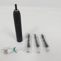 電動歯ブラシ 充電式 USB ブラック 替えブラシ3個付き