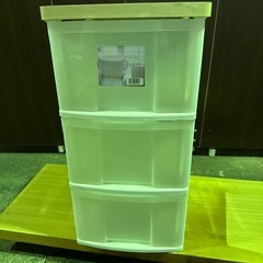 アイリス　3段ウッドトップチェスト②