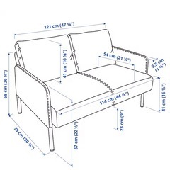 IKEA 2人掛けソファの画像