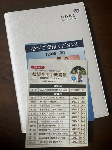 2025年度版 欲望全開手帳 小田桐あさぎ