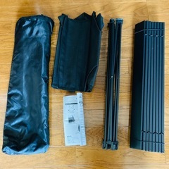 [決まりました]ロゴス　ポータブルダイニングチェア　2点　アルミローテーブル　美品の画像