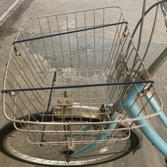 自転車　前後バスケット付きの画像