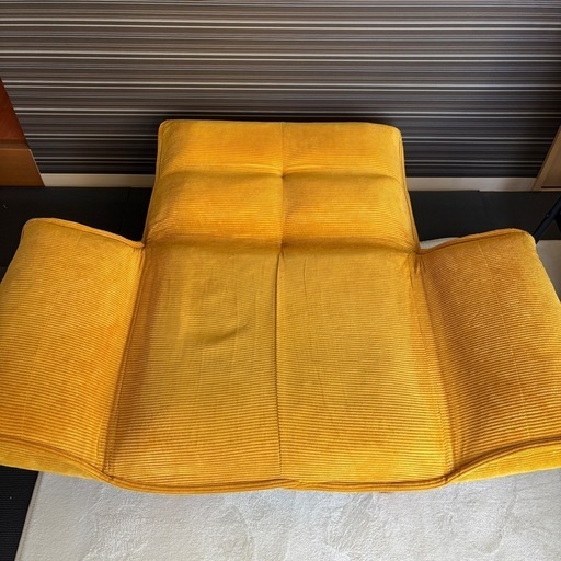 オシャレな1人掛けコーデュロイソファ（オットマン付き） オシャレな1人掛けコーデュロイソファ（オットマン付き）