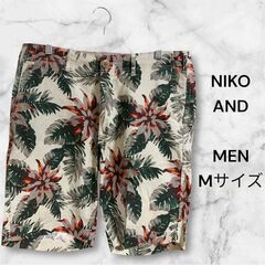 niko and... リネン混 ハワイアン柄ショートパンツ M...