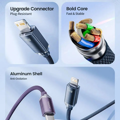 【新品】20w TypeC to lightningケーブル★2m★紫★ライトニングケーブル★iPhone★の画像