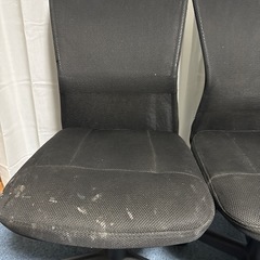 椅子 2個セット ブラック オフィスチェア の画像