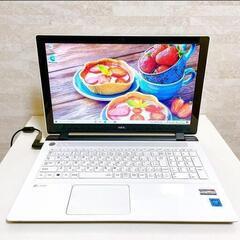 【おしゃれなデザイン★】4月分④　NEC ノートパソコン 大容量メモリ搭載 スムーズ動作 Webカメラ付き 仕事•オンライン会議に最適の画像