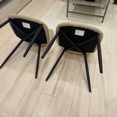 MODERN DECO　ヴィンテージ調デザイナーズシェルチェア 2脚セットの画像