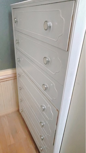 収納 シェルフ 棚 引出し キャビネット 木製 扉付き レトロ アンティーク 白