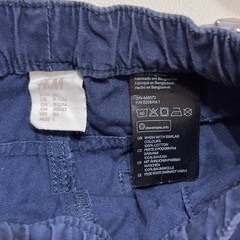 H&M 80サイズ(9-12M) ハーフパンツ ネイビー 無地の画像