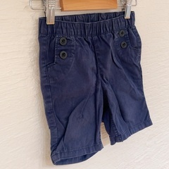 H&M 80サイズ(9-12M) ハーフパンツ ネイビー 無地の画像
