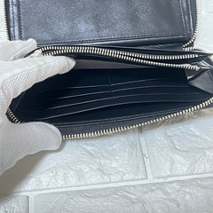 ラウンドファスナー　長財布 ビジネスレザーファクトリー ブラック 牛本革 ギフト定価10000円超の画像