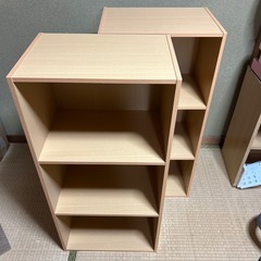 3段カラーボックス×2