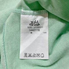 x-girl first stage 90サイズ うさぎ 半袖Tシャツ グリーンの画像