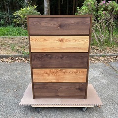 💥福岡市内配送設置無料🌈　美品✨　ハイチェスト 幅80cm 5段...