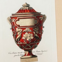     エッチング   赤の壺 🖼額付きの画像