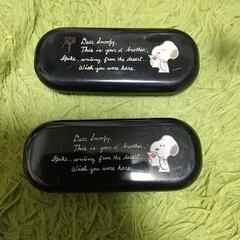 スヌーピー レトロ缶ケース２個