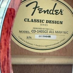 【美品】FENDER CD-140SCE ALL MAH WC エレアコの画像