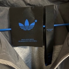 アディダス BLUE version ハーフジップ ナイロンジャケット XLの画像