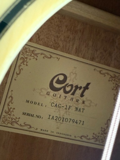 CORT CAG 1F-NAT コルト アコースティックギター Sケース付