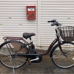 641   ブリヂストン新機種電動アシスト自転車アシスタ26インチブラウンアルミボディーの画像