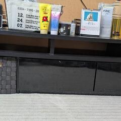 【早期引き取り大歓迎】テレビラック(黒)　伸縮/L字設置可