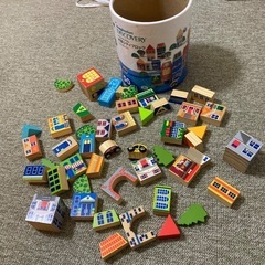積み木沢山🔴木製シティブロックの画像