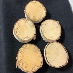天然木　白樺　円形木材 敷台　輪切り　台座　切り株　 5個セットの画像