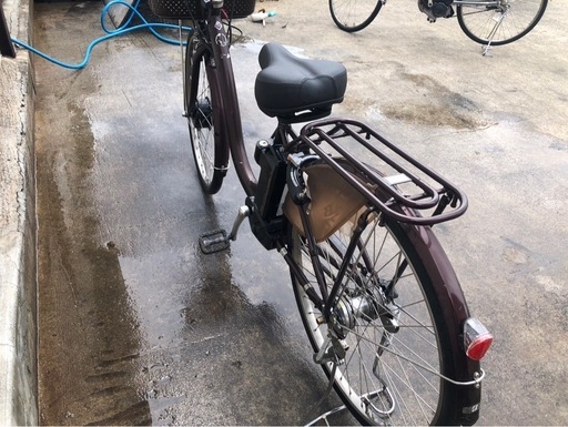 646  ブリヂストン最新電動アシスト自転車フロンティア26インチブラウンアルミボディー