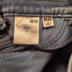 ユニクロ デニム スキニー パンツ M UNIQLO 七分丈 ストレッチの画像