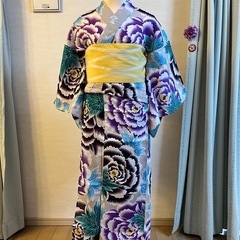 浴衣　綿麻　新品　(帯は付きません)