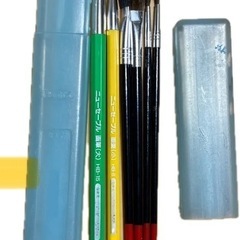 リズム　絵の具バッグ、筆箱、絵筆　バケツ　パレット　5点セットの画像