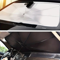 【新品未使用】自動車用サンシェード 遮光 傘型 傘式 折り畳み式の画像