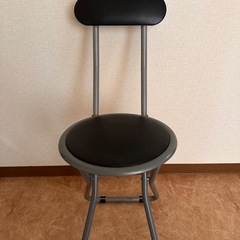 2個　チェア パイプチェアー 幅30×奥行46×高さ77㎝ ブラ...