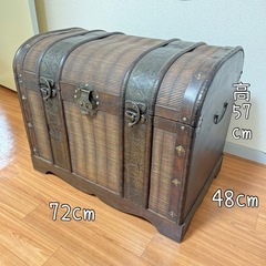 アンティーク 木製トランク 木箱 収納ボックス 宝箱
