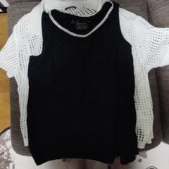 編み編みとタンクトップとアンサンブルの画像