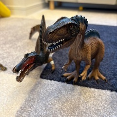 シュライヒ恐竜6匹、動物3匹、その他小物セットの画像