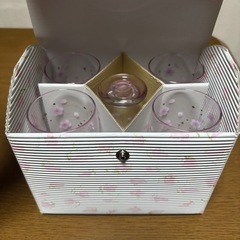 【新品未使用】グラス　桜　5つセットの画像