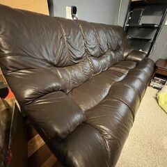 中古】高級レザーソファ　3人掛けの画像