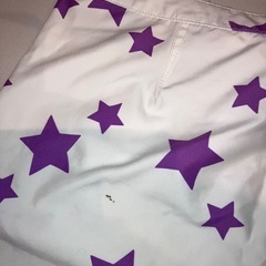 ロキシー ROXY ホワイト・パープル星柄サーフパンツ M　ボードショーツの画像