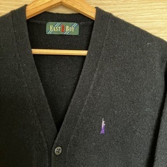 【美品】EASTBOY イーストボーイ ラムウールカーディガン7G ミルキーグレープ女神 11 スクール カーディガン ネイビー 紺 ウール 長袖 ラム 制服 通学の画像