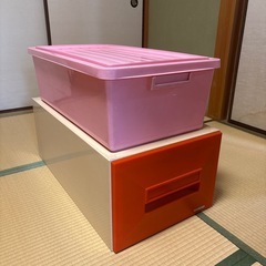 昭和レトロ 古道具 チェック柄スチールケース 2点セット 衣装ケース 押入れ収納 フィッツ衣装ケース(押入れ用・2個組) - 家具の通販ならセシール