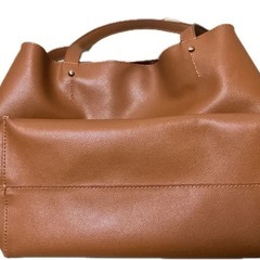 ショルダーバッグ ブラウン系　バックインバック付き　美品　オフィスバッグ　 トートバッグ ベージュの画像