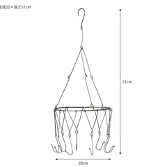 ハンギング　ラウンドフック　L  ハンガー 園芸 アイアン プランター 吊るす ドライフラワー 作る ガーデニング ドライハーブ 自作 ツール ぶら下げる ガーデン 趣味の画像
