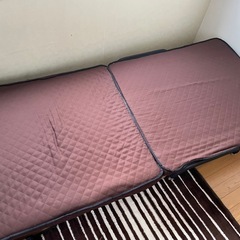 折りたたみシングルベッド①ブラウン　