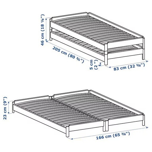 IKEA シングルベッド　ダブルベッド
