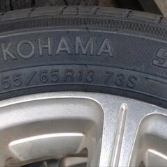 値下げ　ヨコハマ155/65/R 13 未走行タイヤ(新品)４本タイヤホイールセッット穴ピッチッチ１００mm の画像
