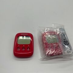 【那須町役場】OMRON HJ-326F 歩数計　レッド　万歩計...