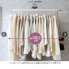 棚付きハンガーラックの画像